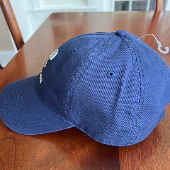 NWT Wimbledon baseball hat Navy blue Crossed Racket Logo - Picture 6 of 9